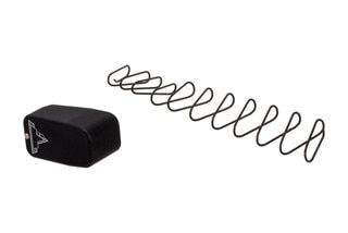 The Taran Tactical Glock 43 +2 magazine extension features a black anodized finish